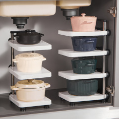 サンスクリット厨房物置棚床置き多機能物置棚家庭用電子レンジオーブン鍋具収納棚