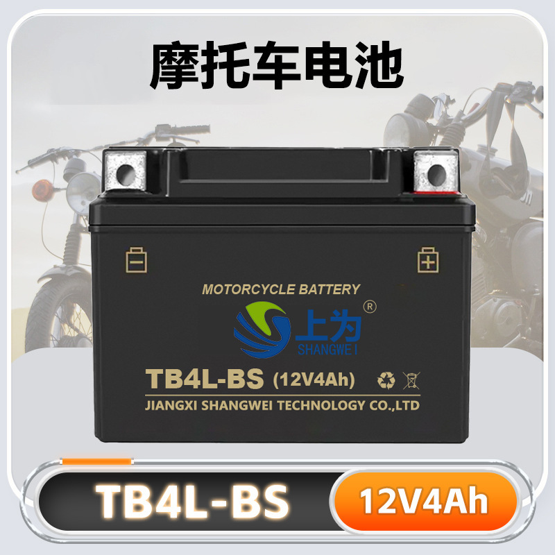 12V4Ah Motorcycle Maintenance-Free Dry Battery Tb4L-Bs Lead-Acid Starting Battery Suitable for Haojue Suzuki Prince 12V4Ah Motorcycle Maintenance-Free Dry Battery Tb4L-Bs Lead-Acid Starting Battery Suitable for Haojue Suzuki Prince