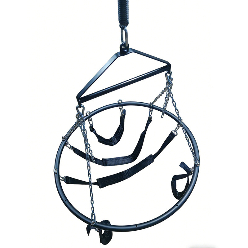 SM Couples Swing Chair with Metal Tripod and Leather Seat for Adult Bondage Play — detail image 26