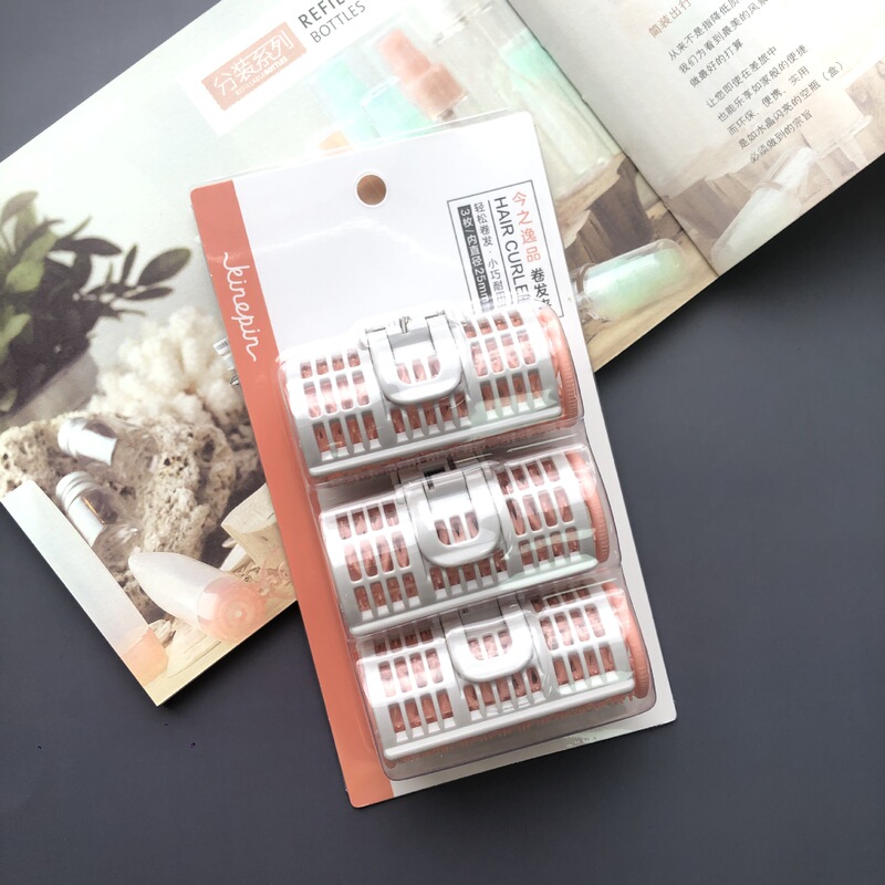 Modern Curling Iron Set for Lazy Curls, Air Styling, Plastic Curlers, L Size, Non-Damaging to Hair