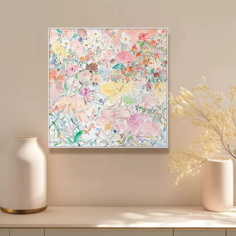 《繁花锦簇》清新治愈装饰画小众花卉客厅玄关壁画沙发背景墙挂画