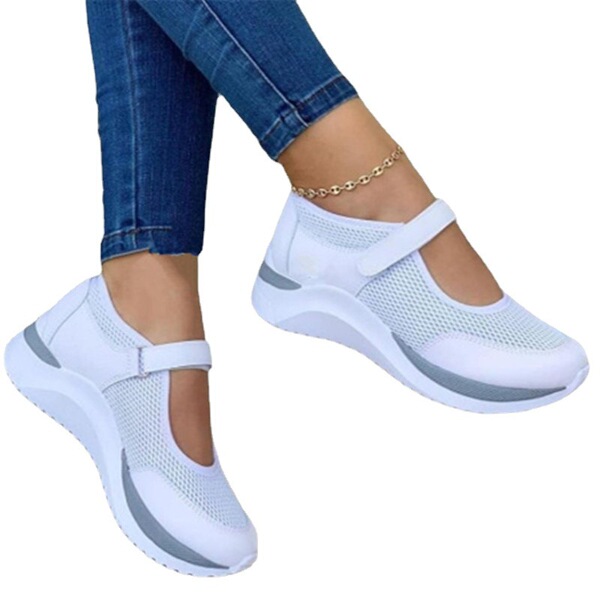 knitted sandals with velcro platform