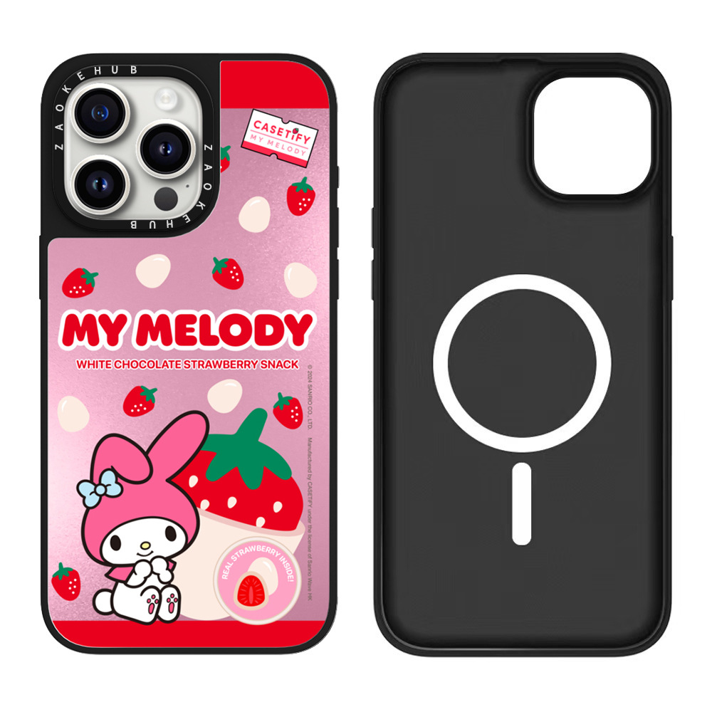 산리오 마이멜로디 거울 자석 아이폰 케이스 iPhone 16 Pro Max 15 14 하드 케이스