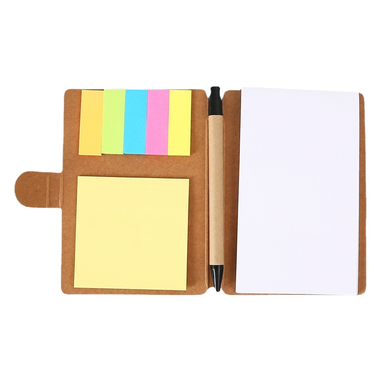 Takeaway 3M nota adhesiva combinación no adhesiva línea horizontal tridimensional Índice de rayas de color de forma especial libro de notas papel ladrillo