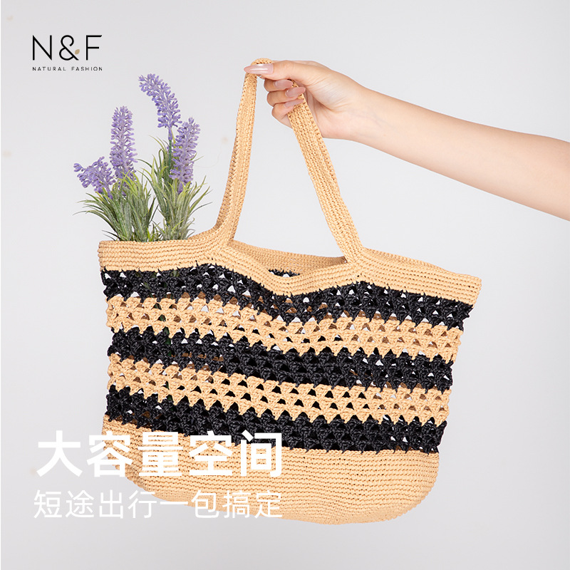 2025高级感酒椰草包女包手工编织包时尚草编包包女手提手拎托特包