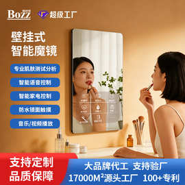 挂式智能WiFi试妆补光镜皮肤管理语音控制触控屏测肤面诊魔镜定制