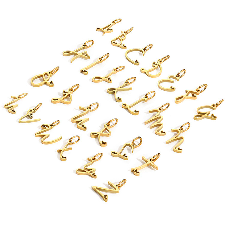 4g Weight Pendant Jewelry Making Type 10mmKS115067-Z Jewelry Making Size 14K Gold Plated Plating Material 1 Piece Quantity 304 Stainless Steel Material Letter Pattern Simple Style Style 1 Piece 10mmKS115067-Z 316 Stainless Steel 14K Gold Plated Letter Polished Pendant 1