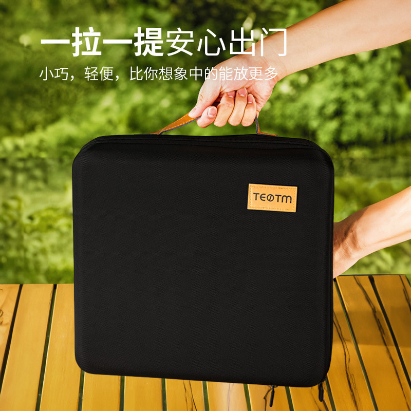 Juego de café portátil para acampar al aire libre, juego de café molido a mano, caja de almacenamiento, cafetera de preparación manual, combinación transfronteriza