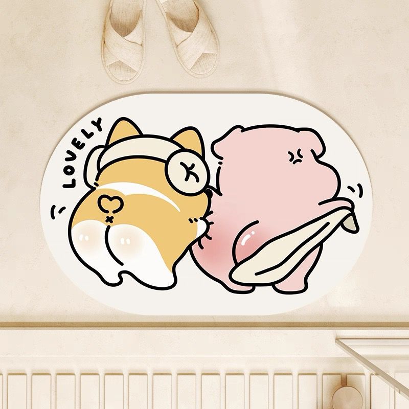 목욕타올 강아지 핀치 피피 [바닥매트]