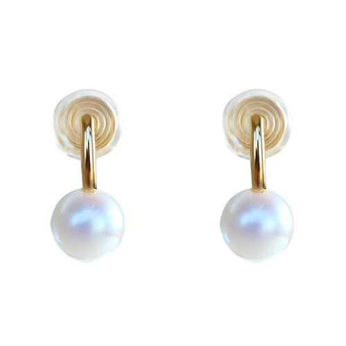 Pearl high-end ear clip ~ niche mosquito coil earrings, no piercing, painless earrings for women, temperament earrings, autumn and winter