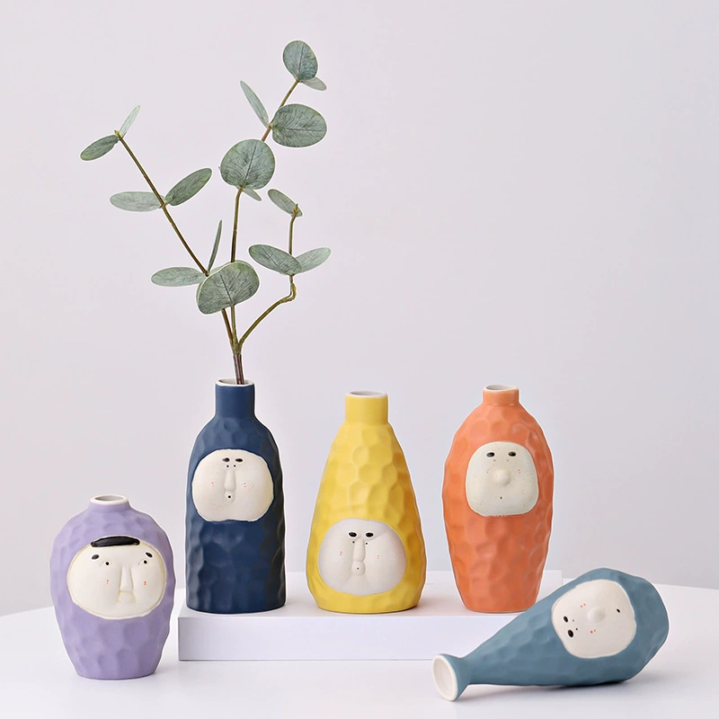 Креативная керамическая ваза в стиле ins, доступная роскошь, высококачественная ваза для гостиной, цветочная композиция, декор для тумбы под ТВ, рабочего стола или прихожей.