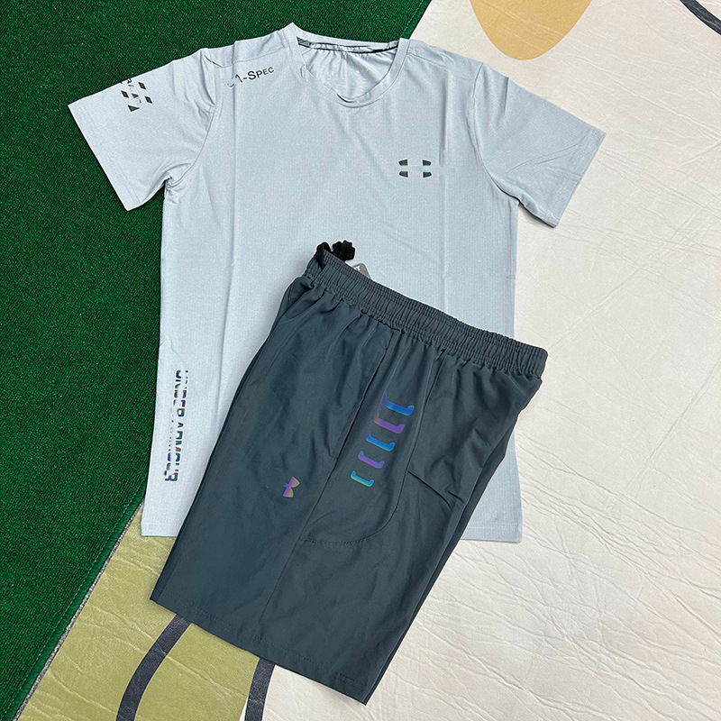 Hombres nuevos al por mayor deportes de secado rápido transpirables de manga corta camiseta de entrenamiento de hielo suelta chaqueta casual fitness
