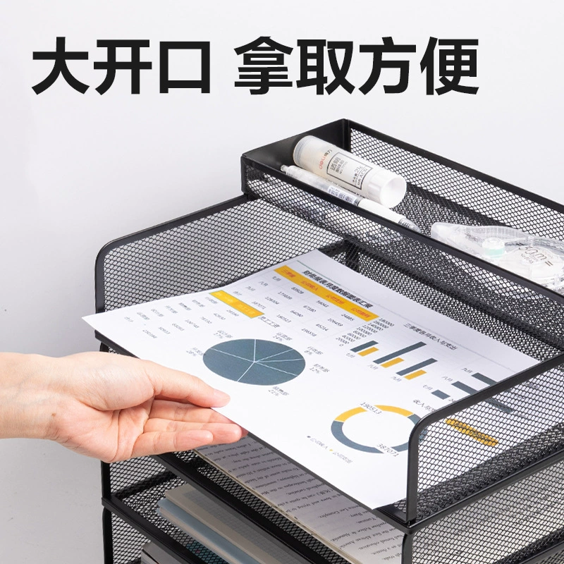 Desktop file rack metal data rack file storage rack file rack multi-layer storage desk storage rack