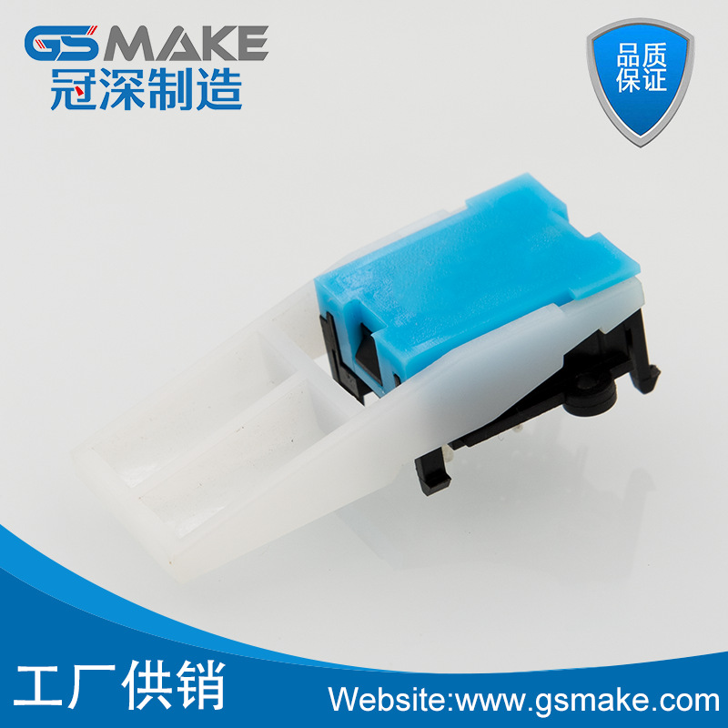 厂家挂断收线开关长柄反向带柱电话开关6P卧式三段无声带耳螺孔