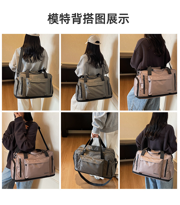 Großvolumige Kurztransport-Reisetasche, tragbar, Geschäftsreise, Tourismus, Bordgepäck, erweiterbar, Reisetasche, wasserdicht, dual-use nass und trocken, Fitness, 20