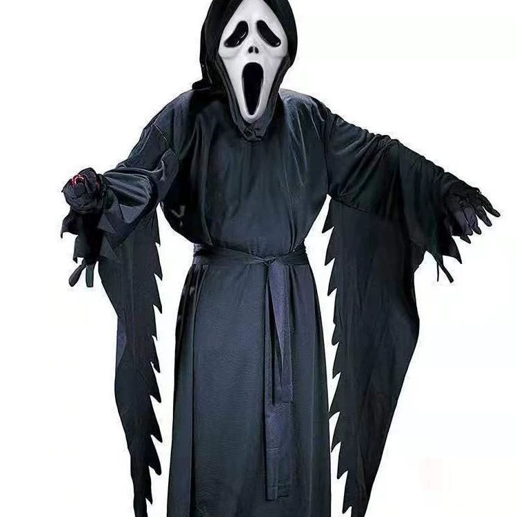 2025 Хэллоуин призрачный костюм с капюшоном Рождество Хэллоуин одеваются