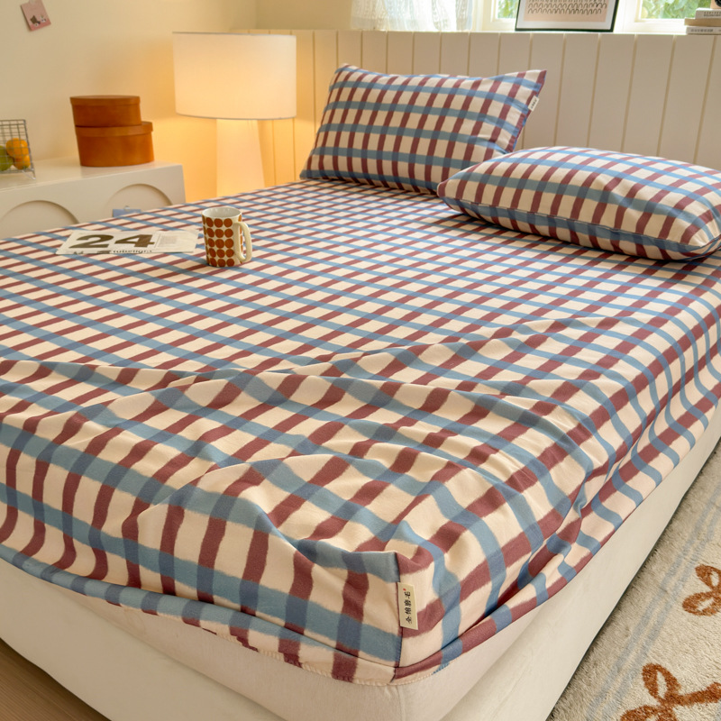 Cama de algodón grueso y molido, una sola pieza de algodón puro otoño y invierno, nueva cubierta de colchón doble
