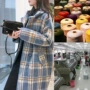 加厚定制格子保暖大衣