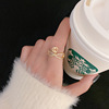 Tide, fashionable ring, jewelry, simple and elegant design, light luxury style, internet celebrity, on index finger