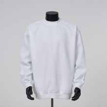 跨境国潮牌380g重磅秋冬圆领卫衣男女保暖上衣宽松无帽长袖情侣款