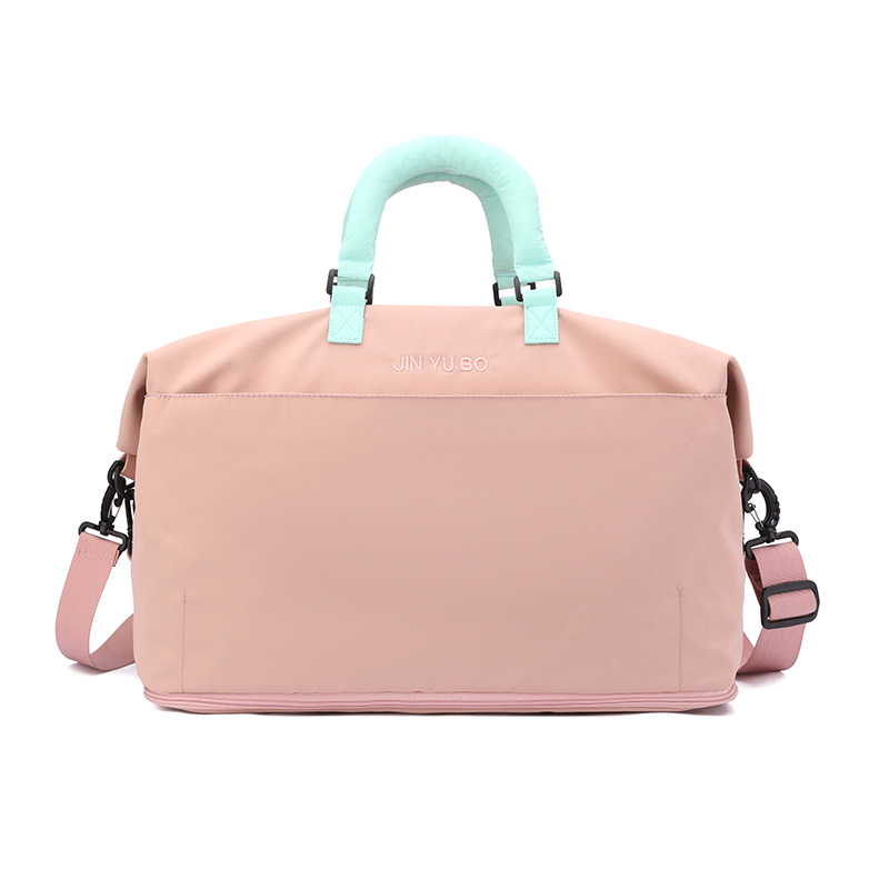 Nueva bolsa de viaje expandible, bolsa de viaje corto de gran capacidad para mujeres, bolsa de mano, bolsa de fitness ligera, separación seca y húmeda.