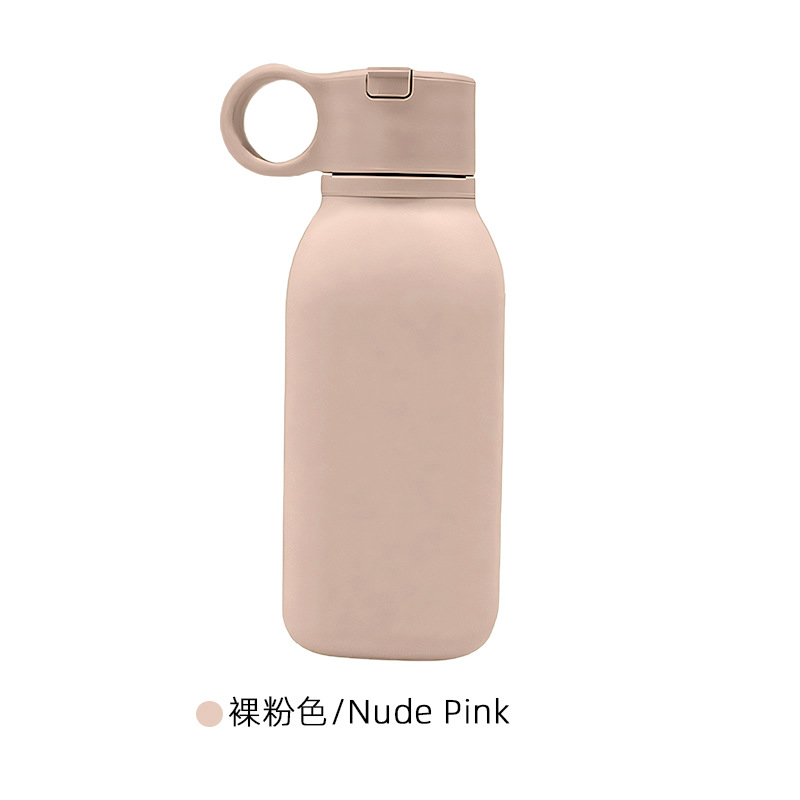 Taza de agua transfronteriza portátil de silicona americana, botella de agua deportiva resistente a altas temperaturas de grado alimenticio, taza de agua esmerilada para automóvil a prueba de caídas al aire libre