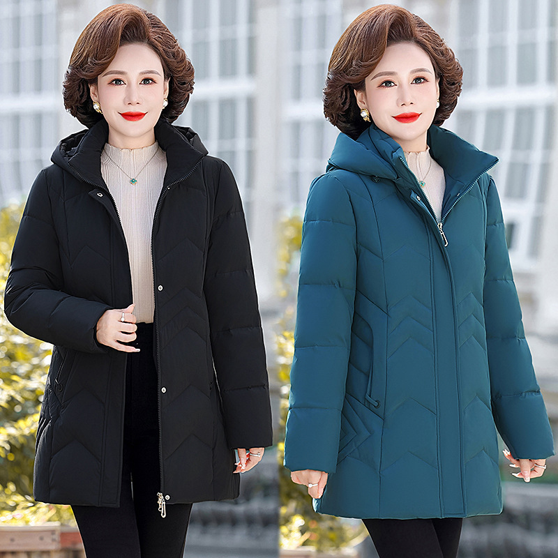 Brand Name Mid-Length down Jacket for Middle-Aged Women, 2024 New Winter Slim-Fit White Duck down Winter Coat Brand Name Mid-Length down Jacket for Middle-Aged Women, 2024 New Winter Slim-Fit White Duck down Winter Coat