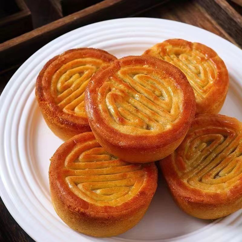 キシリトール卵月焼五仁卵黄赤棗黒ゴマ40グラム月餅キシリトール卵月焼|undefined