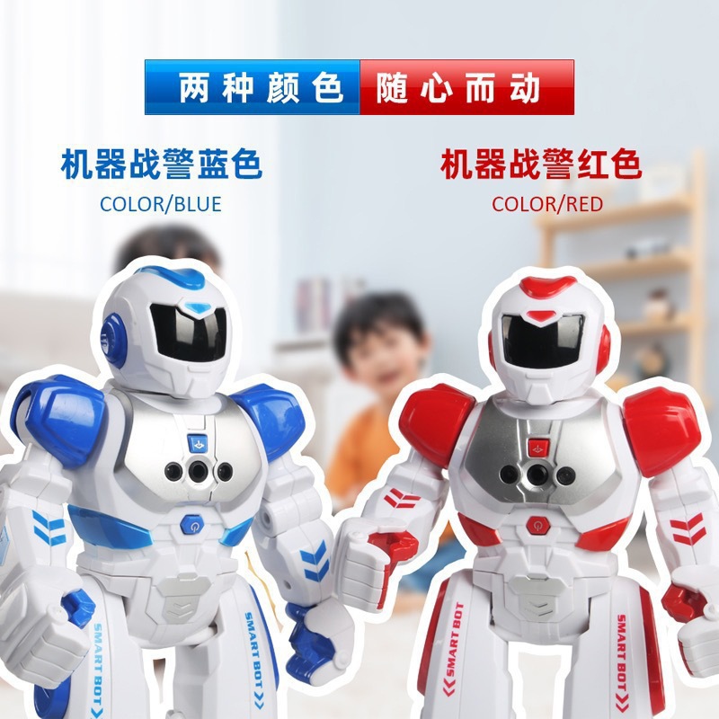 Control remoto Danza policial robot diálogo inteligente canto música danza gestos programables bebé niño transfronterizo