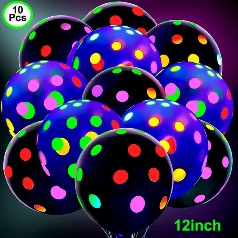 Feliz cumpleaños Neon Glow Balloons Glow in Blacklight Fluores