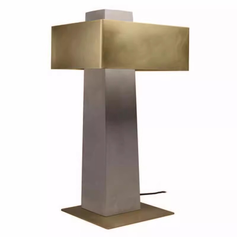 Marble Italian Style House Silent Style All Copper Clear Water Cement Concrete Letter T-Type Bedroom Living Room Bedside Table Lamp Marble Italian Style House Silent Style All Copper Clear Water Cement Concrete Letter T-Type Bedroom Living Room Bedside Table Lamp