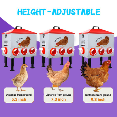 跨境货源自动喂食器鸡食槽食盒鸡料槽饲养设备鸡米槽家禽自动食养|ru