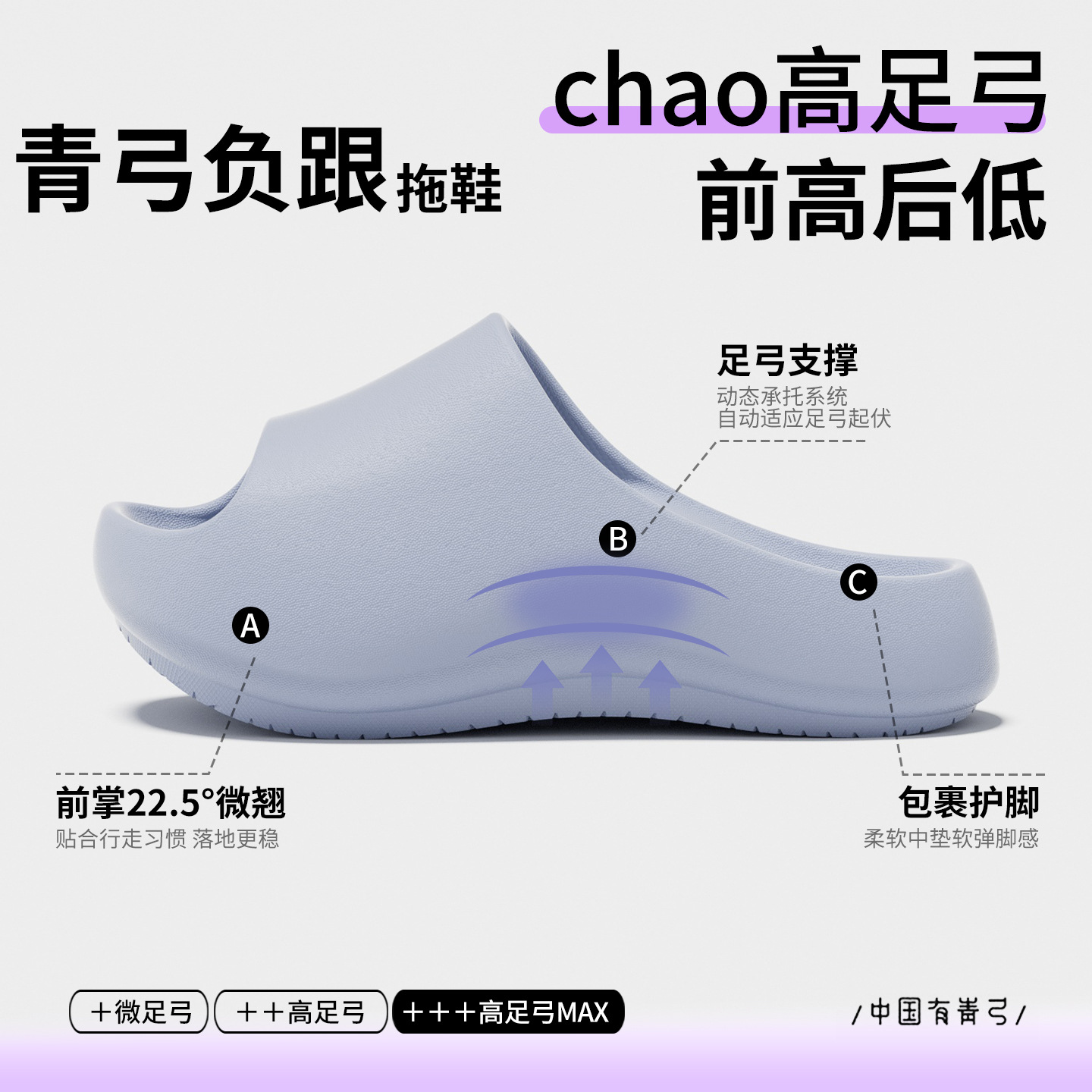 EVA足弓支撑夏季女士凉拖鞋盆骨前倾增高居家外穿防滑防臭拖鞋女