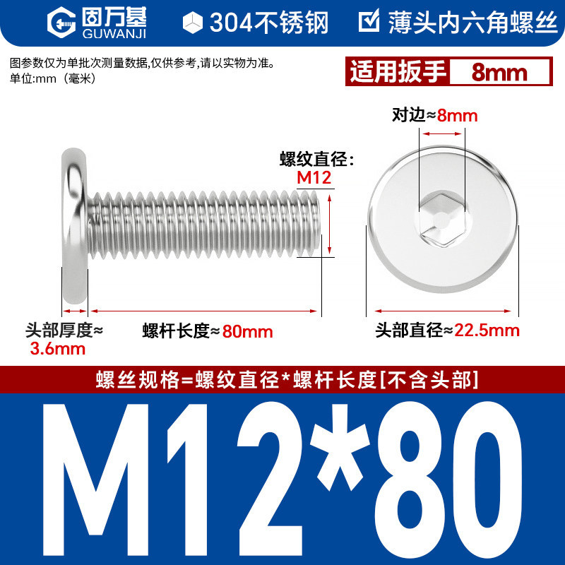 304 M12*80
