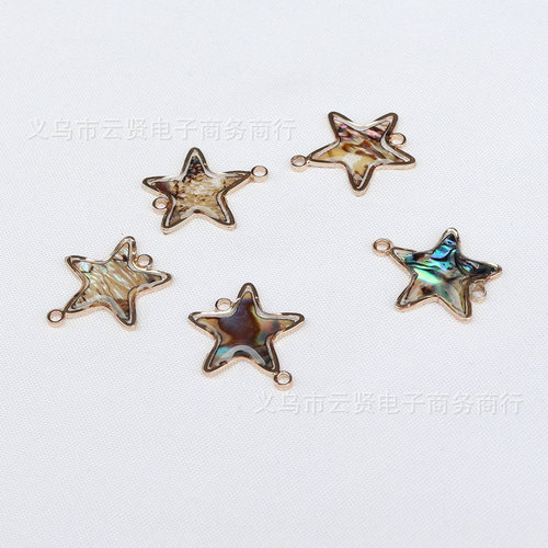 Natural Sea Shell Black Shell Iridescent Shell Round Heart-Shaped Pendant with Gold-Plated Edge  
DIY Bracelet, Necklace, Earring Accessories and Charms