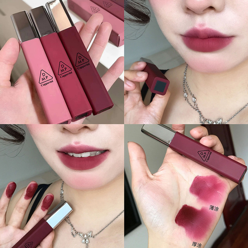 Cappuvini クラウド リップ グレーズ リップ マッド マット ベルベット ホワイトニング 色落ちしにくい メイクアップ リップグロス 学生向け 手頃な価格|undefined