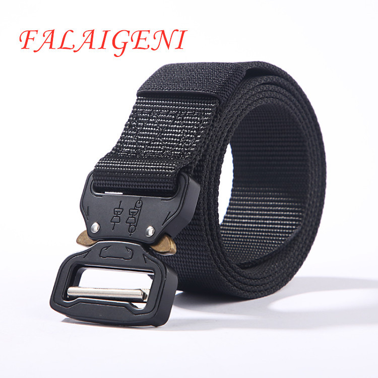 Hombres Cobra cinturón táctico al aire libre nylon al aire libre hebilla automática cinturón trajes lona Fuerzas Especiales Pantalones
