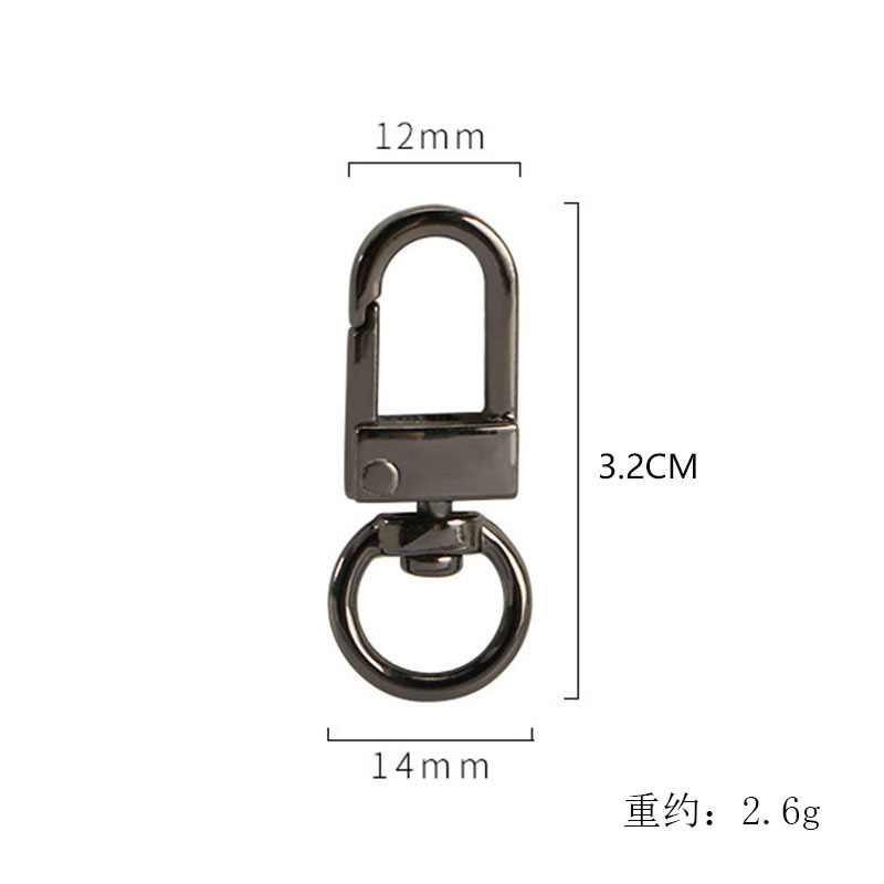 Aleación de zinc giratoria llavero accesorios DIY accesorios multicolor opcional 32mm bolsos universales hebilla al por mayor