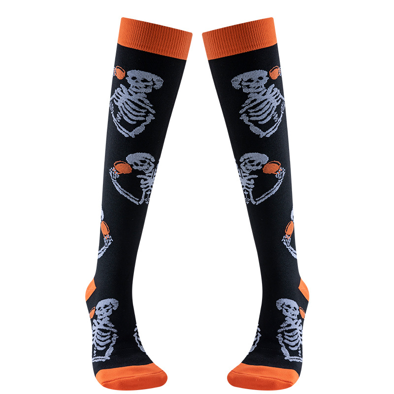 Calcetines de compresión originales Halloween calavera calcetines de compresión calcetines