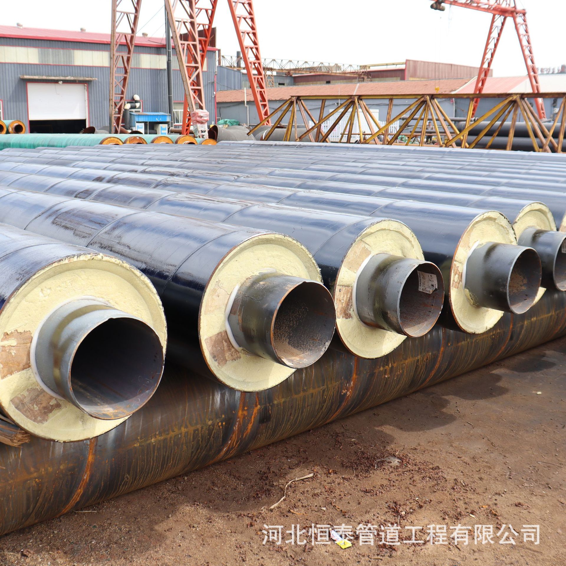 Aislamiento de vapor anticorrosión tubo de acero prefabricado tubo de acero compuesto aislamiento de vapor fabricante de tuberías de acero