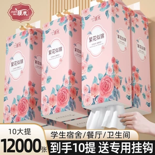 臻木10大提悬挂抽纸整箱擦手纸加大加厚实惠装面巾纸批发卫生纸巾