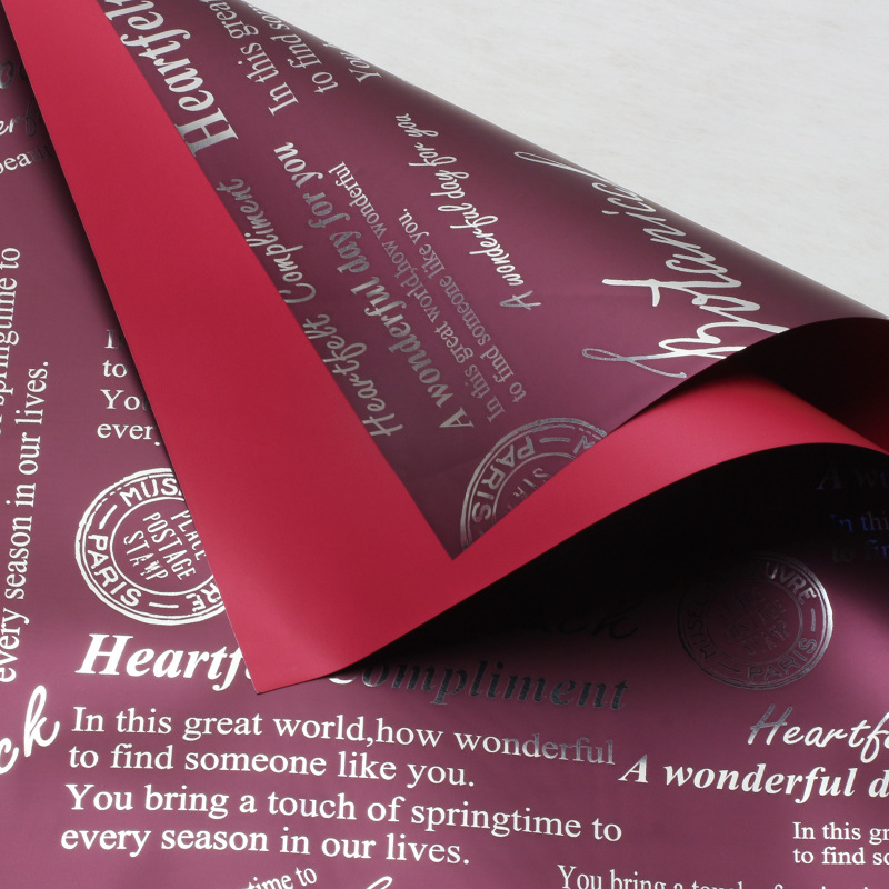 Huaxi Katia fábrica de utopía flor al por mayor papel de embalaje de aluminio impermeable florista material de ramo de flores