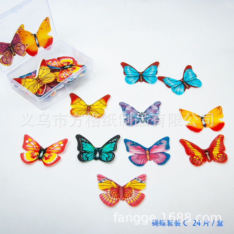 찹쌀 종이; 찹쌀 나비 대형 24개; 웨이퍼 종이