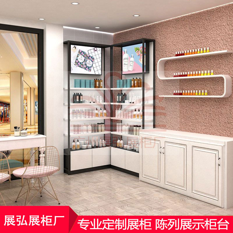 化妆品展示柜护肤品柜台美妆商品展示架货柜精品店中岛流水台高柜
