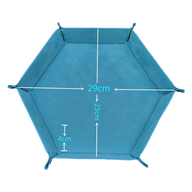 Fabricante en stock hexagonal cisne franela palillos bandeja plegable caja de almacenamiento bandeja de la pu caja de almacenamiento de escritorio