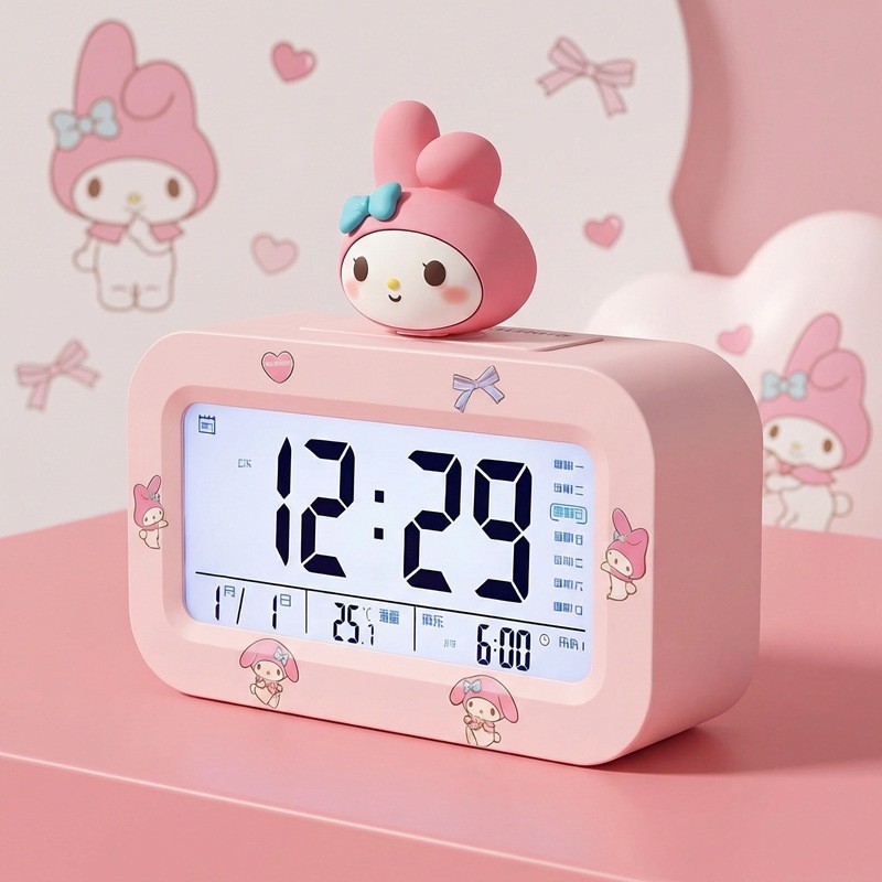 Alarm Clock for Students, Smart New Model, Stylish Wake-Up Gadget, Trendy Electronic Clock, Children's My Melody Clock