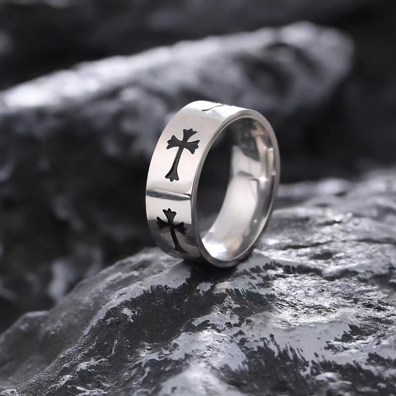10g Weight Rings Classification 1 Piece Quantity Holiday, Banquet, Selfie Occasion 304 Stainless Steel Material Geometric, Waves Pattern All Seasons Season Unisex Gender Retro Style Retro Geometric Waves 304 Stainless Steel Unisex Rings Men Band Rings 8
