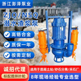 ZJQ潜水渣浆泵NSQ6寸清淤抽沙机河底吸砂泵河底清沙搅拌站砂浆泵