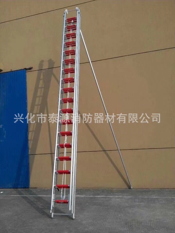 三节铝合金消防拉梯 15米铝合金消防梯12米 消防训练比武拉梯