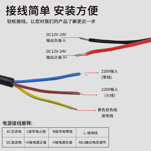 Waterproof LED light box power supply 24V 12V linear light cabinet transformer 110V 220V to DC switch power supply